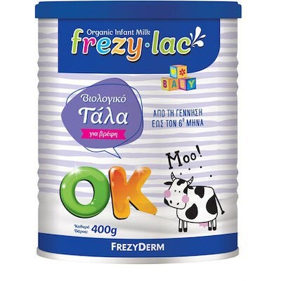 FREZYLAC OK Βιολογικό Γάλα Σε Σκόνη Από 0 Έως 6 Μηνών 400gr