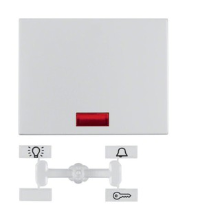 Berker K.5 Illuminated Switch Plate White Aluminiu