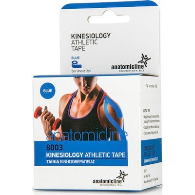 TAPE Anatomic Line Kinesiology Athletic Tape Ταινία Κινησιοθεραπείας Σε Μπλε χρώμα, 5cm x 5m