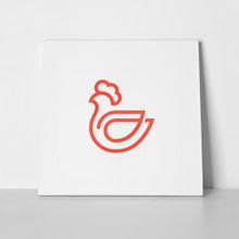 Stylized chicken icon 383574733 a