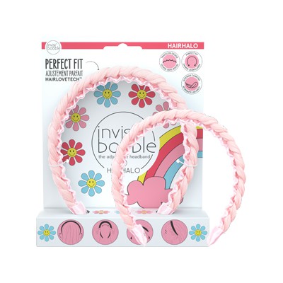 Invisibobble Hairhalo Retro Dreamin' Collection Eat, Pink And Be Merry Στέκα Για Τα Μαλλιά, 1 Τεμάχιο