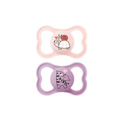 Mam Supreme Silicone Pacifier 6-16 Months Pink-Purple 2 pieces