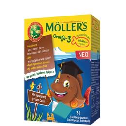 Moller's Οmega 3 Ζελεδάκια με γεύση Cola, 36gummies