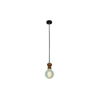 Pendant Light With Fabric Cable With Massif Aged W