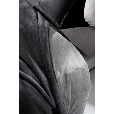 Σετ 2τμχ Κουβέρτα Velvet Anthracite 160x220 guy La
