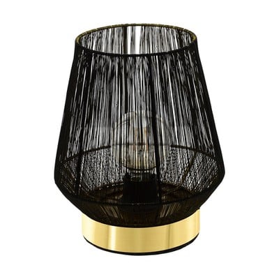 Table Lamp Escandidos In Black With Gold Base 1Xe2