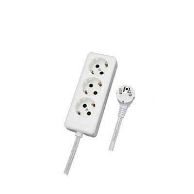 Extension Lead 5 Schuko Socket Angled Access 3Χ1mm