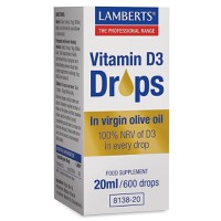 Lamberts Vitamin D3 Drops In Virgin Olive Oil 20ml