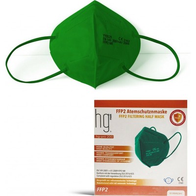 HG ΜΑΣΚΕΣ Υψηλής Προστασίας KN95-FFP2 Πράσινο Χωρίς Βαλβίδα Εκπνοής x10