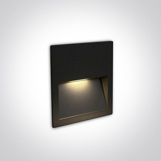 Απλίκα Χωνευτή Εξωτερικού Χώρου LED 4W Μαύρο O6806