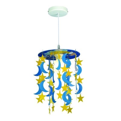 Kids Hanging Lamp Stars 1/L Ε27 Md 7118-1C