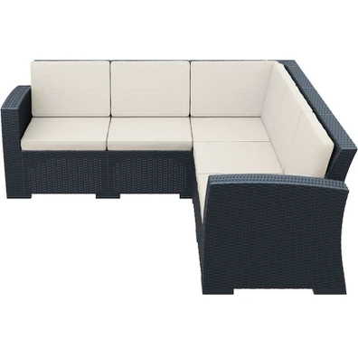 Monaco Dark Grey Γωνια με Μαξιλαρι Πολ/νιου