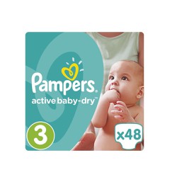 Pampers Active Baby-Dry Πάνες Μέγεθος 3 (Midi) 5-9Kg 48 Πάνες