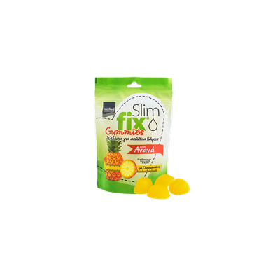 SLIM FIX Gummies  Για Την Απώλεια Βάρους Με γλυκομαννάνη Με Γεύση Ανανά 500mg 42 Ζελεδάκια