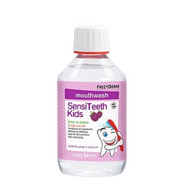Frezyderm Sensiteeth Kids Mouthwash Στοματικό Διάλυμα για Παιδιά 3+ ετών 250ml κατά της τερηδόνας, για παιδιά, με Φθόριο και Ασβέστιο, που προστατεύει & ενισχύει το σμάλτο των δοντιών