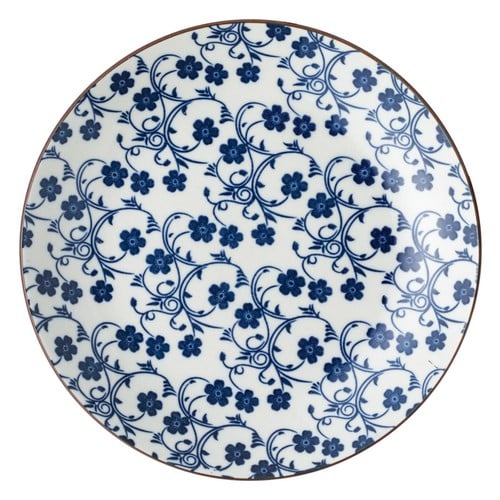 Pjate me lule blu porcelani 19 cm
