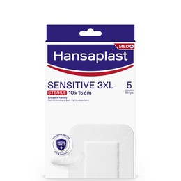 Hansaplast Sensitive 3XL Επιθέματα (10x15cm), 5τεμ