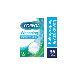Corega Whitening Καθαριστικά Δισκία Για Τεχνητή Οδοντοστοιχία 36 δισκία