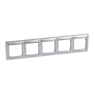 Valena Frame 5 Gangs Horizontal Aluminium/Silver 7