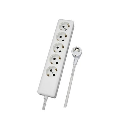 Extension Lead 5 Schuko Socket Angled Access 3Χ1mm