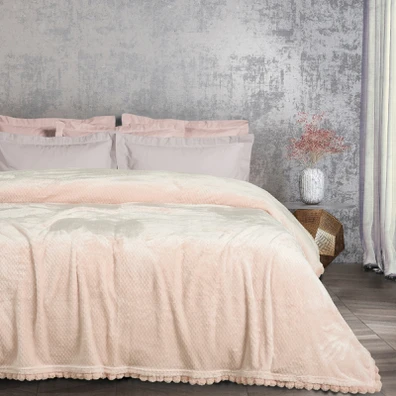 Das Home Κουβερτα Fleece 220χ240 1185 Pink 220x240