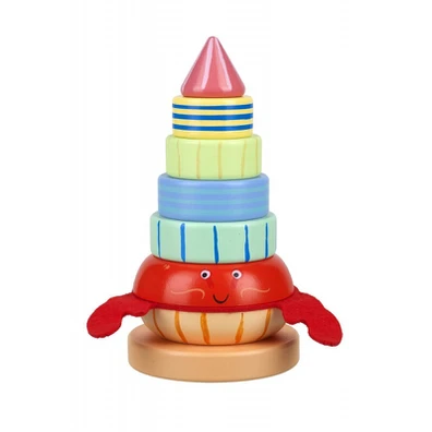 Ξύλινος Κύβος Στοίβαξης Καβούρι Orange Tree Toys