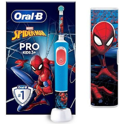 ORAL B Vitality Pro Ηλεκτρική Οδοντόβουρτσα Spider-Man Με Θήκη Ταξιδίου Για Παιδιά 3+ Ετών
