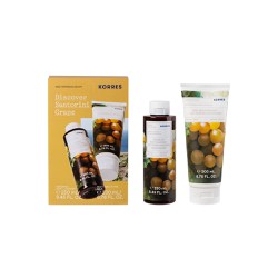 Korres Promo Discover Santorini Grape Body Cleanser Αφρόλουτρο Σταφύλι 250ml & Body Smoothing Milk Ενυδατικό Γαλάκτωμα Σώματος Σταφύλι 200ml
