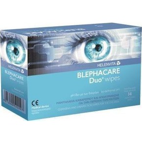 Helenvita Blephacare Duo Wipes Μαντηλάκια Καθαρισμ
