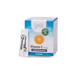 Am Health Smile Vitamin C 1000mg Συμπλήρωμα Διατροφής Με Βιταμίνη C 15 φακελάκια