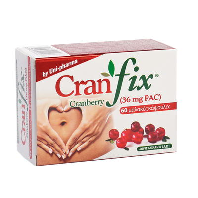 Uni-Pharma Cranfix Cranberry 60 Μαλακές Κάψουλες