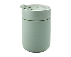 Ladelle Θερμομονωτική Κούπα Με Καπάκι 260ml Κεραμική Πράσινη Teal Eco Brew