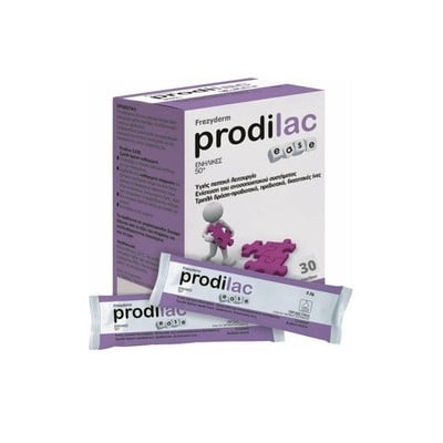 FREZYDERM Prodilac Ease Προβιοτικά Για Την Ενίσχυση Του Ανοσοποιητικού & Πεπτικού Συστήματος Για Ενήλικες 50+ Ετών x30 Φακελάκια