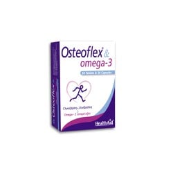 Health Aid Osteoflex & Omega-3 750mg Dietary Supplement For Flexible Joints & Healthy Circulation 30 tablets + 30 capsules