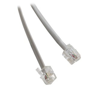 Telephone Connection Cable with Clips 5m White Bli