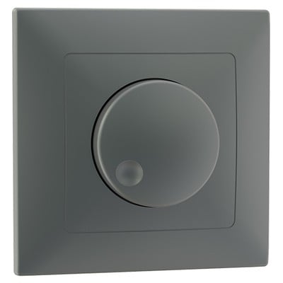 Recessed Dimmer Front Plate In Anthracite Color