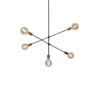 Se 136-5 Cody Pendant Black & Brushed Brass δ4