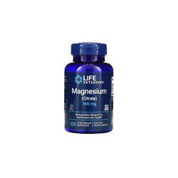 Life Extension Magnesium Citrate 160mg Συμπλήρωμα Διατροφής Με Κιτρικό Μαγνήσιο Για Τη Φυσιολογική Λειτουργία Των Μυών 100 φυτικές κάψουλες