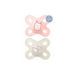 Mam Start Silicone Pacifier 0-2 Months Pink 2 pieces