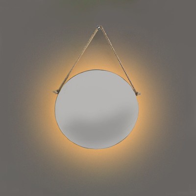 Wall mirror with led round Φ60/Φ70/Φ80 with bronze