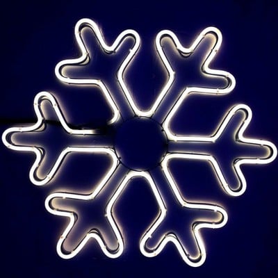 Christmas Snowflake Neon Led Ø54cm 3M White