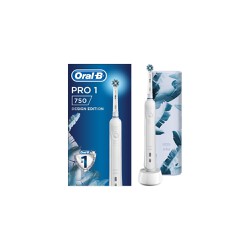 Oral-B Επαναφορτιζόμενη Ηλεκτρική Οδοντόβουρτσα Pro 1 750 Blue Design Edition & Θήκη Ταξιδίου 1 τεμάχιο