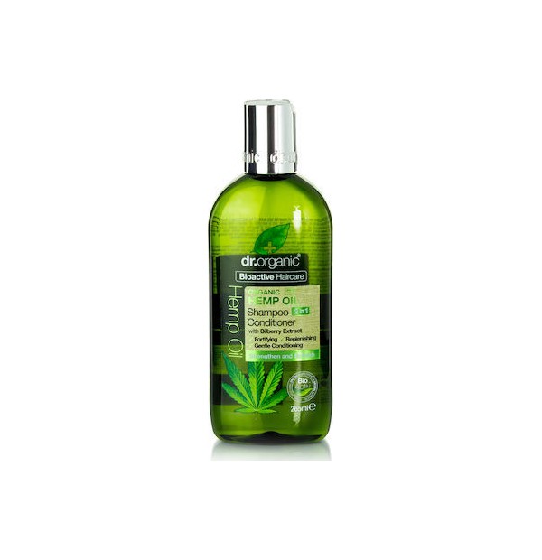 Dr. Organic Organic Hemp Oil Shampoo & Conditioner Σαμπουάν & Μαλακτική Κρέμα Μαλλιών με Έλαιο Κάνναβης, 265ml
