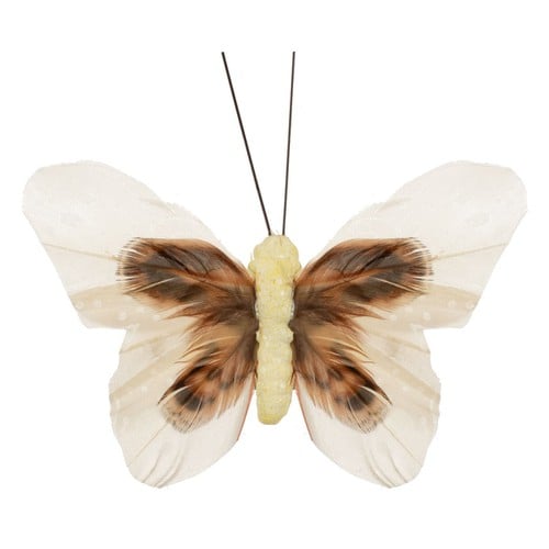 Aksesore per perde flutur bardhe dhe kafe 10 cm 