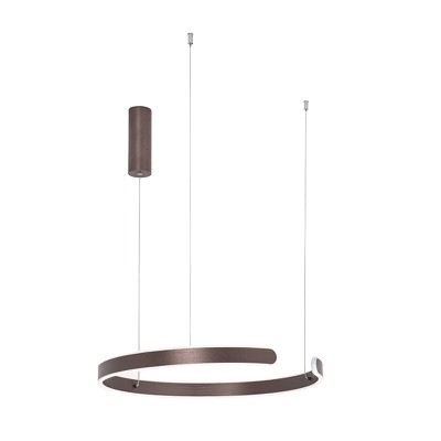 Pendant Light Circle Ø60cm Satin Brown Led 3000K 3