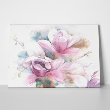 Magnolia flower tree tulip watercolor painting 394851853 a
