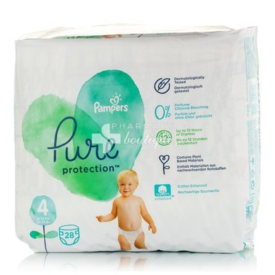 Pampers Pure Protection Νο 4 (9-14Kg) 28 τμχ