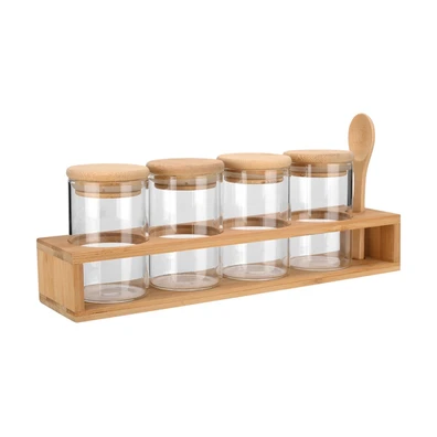 Estia Δοχεια Μπαχαρικων Γυαλινα σετ 5 τεμ 27x6.5x1