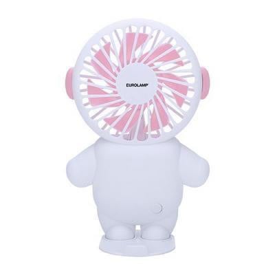 Hand Fan Φ8 Rechargeable with USB White-Pink