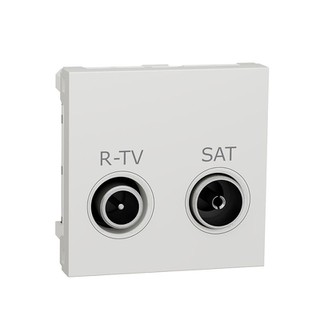 New Unica TV/RD/SAT Intermidiate Socket White NU34